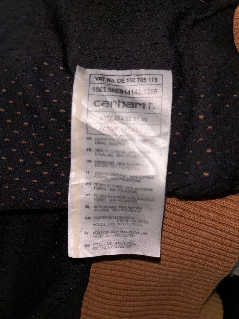 Carhartt フード付きブラウンジャケット L