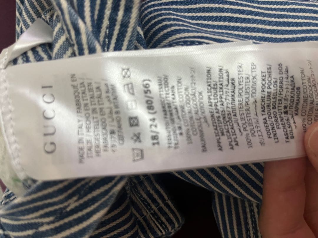 もーちゃんGUCCI ベビー オーバーオール 80 新品未使用 デニム