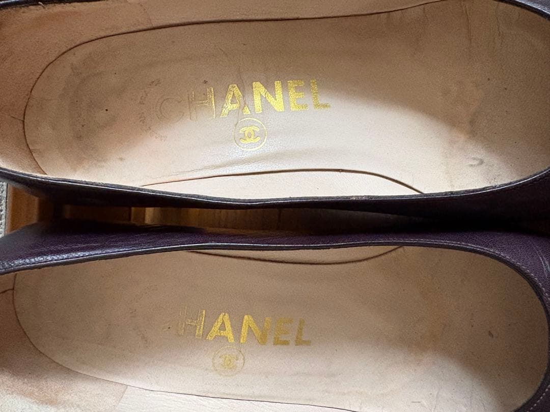 CHANEL シャネル　ダーク　ブラウン パンプス　ヒール