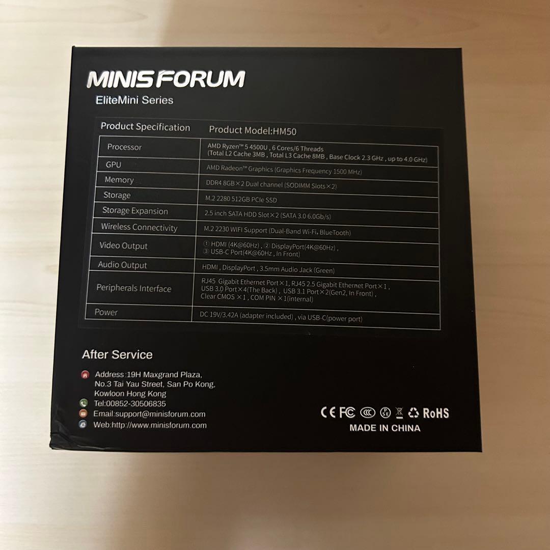MINISFORUM HM50 ミニPC