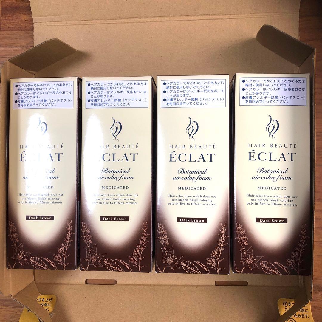 ヘアボーテ　エクラ　ボタニカル　エアカラーフォームEX ダークブラウン　4個