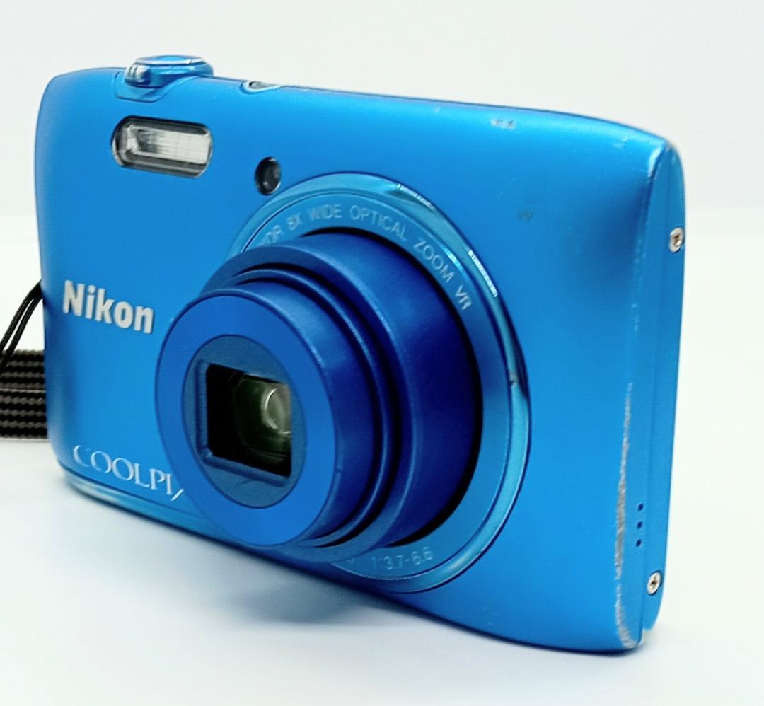 デジタルカメラ NikonCoolpix S3600 Blue 20.1MP 8x Zoom