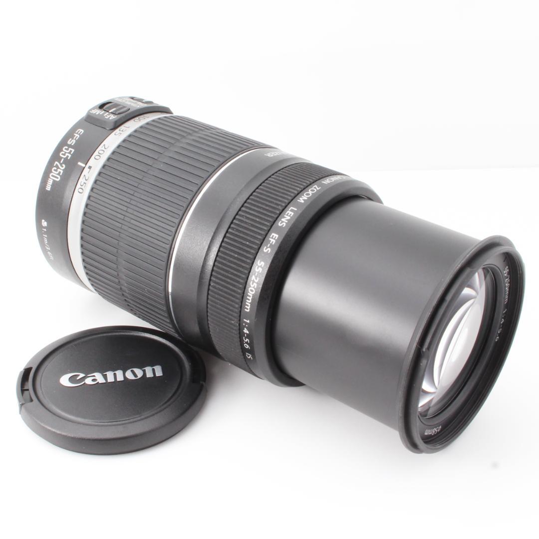 美品　Canon EF-S 55-250mm IS 望遠レンズ　手ぶれ補正　箱付