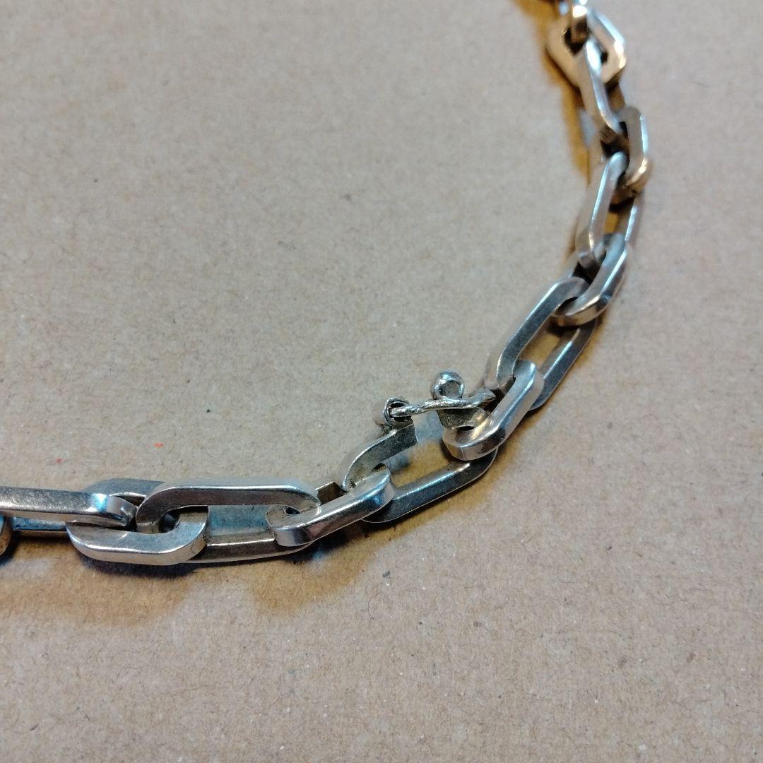 44cm 48g超 重量級 925シルバー リンクチェーン インディアンチェーン