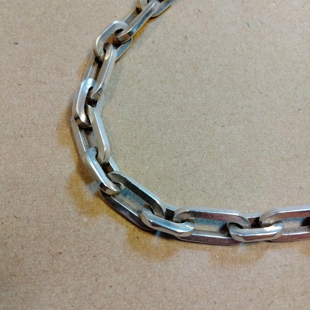 44cm 48g超 重量級 925シルバー リンクチェーン インディアンチェーン