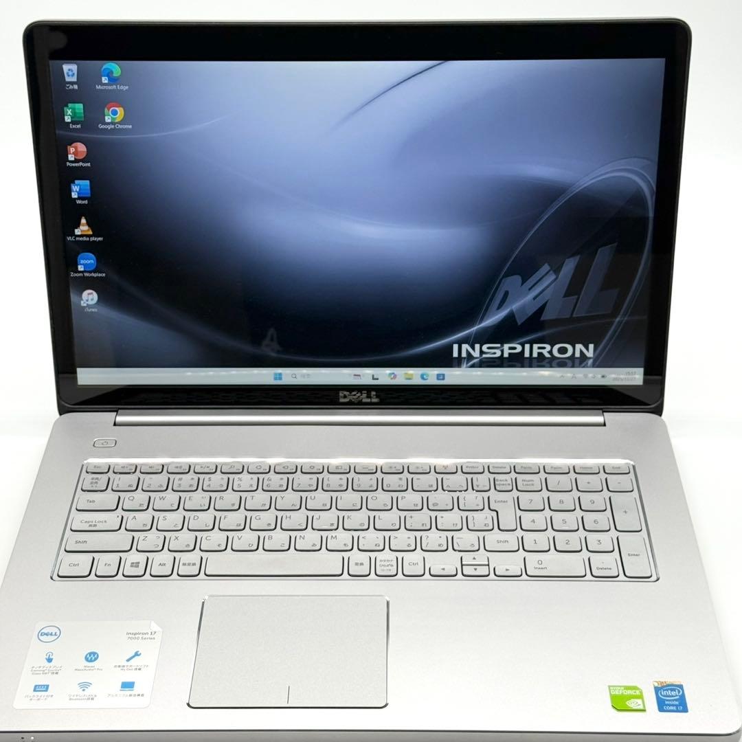 DELLノートパソコン 美品 i7 新品SSD1TB 大画面 タッチパネル 静音