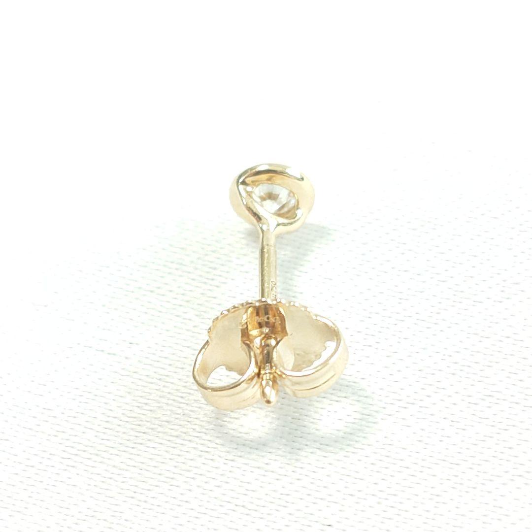 【美品】ティファニー K18 バイザヤード ダイヤ ピアス 片耳用 6806