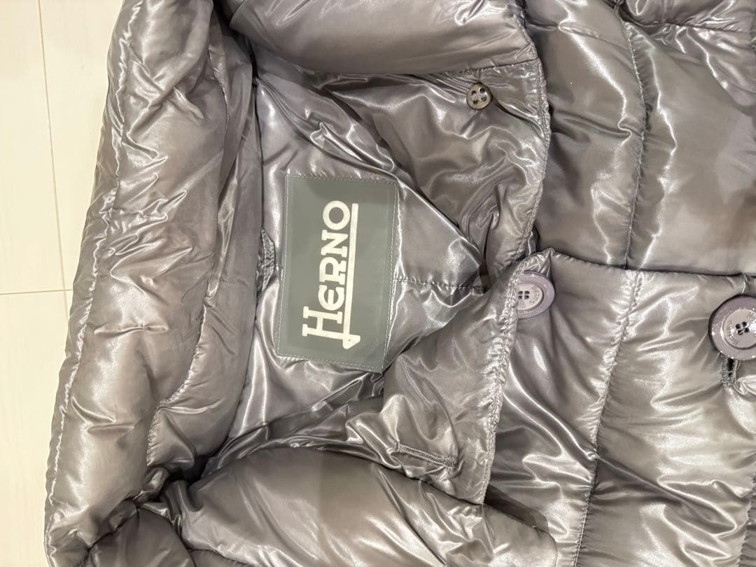 Herno グレー ロングダウンジャケット