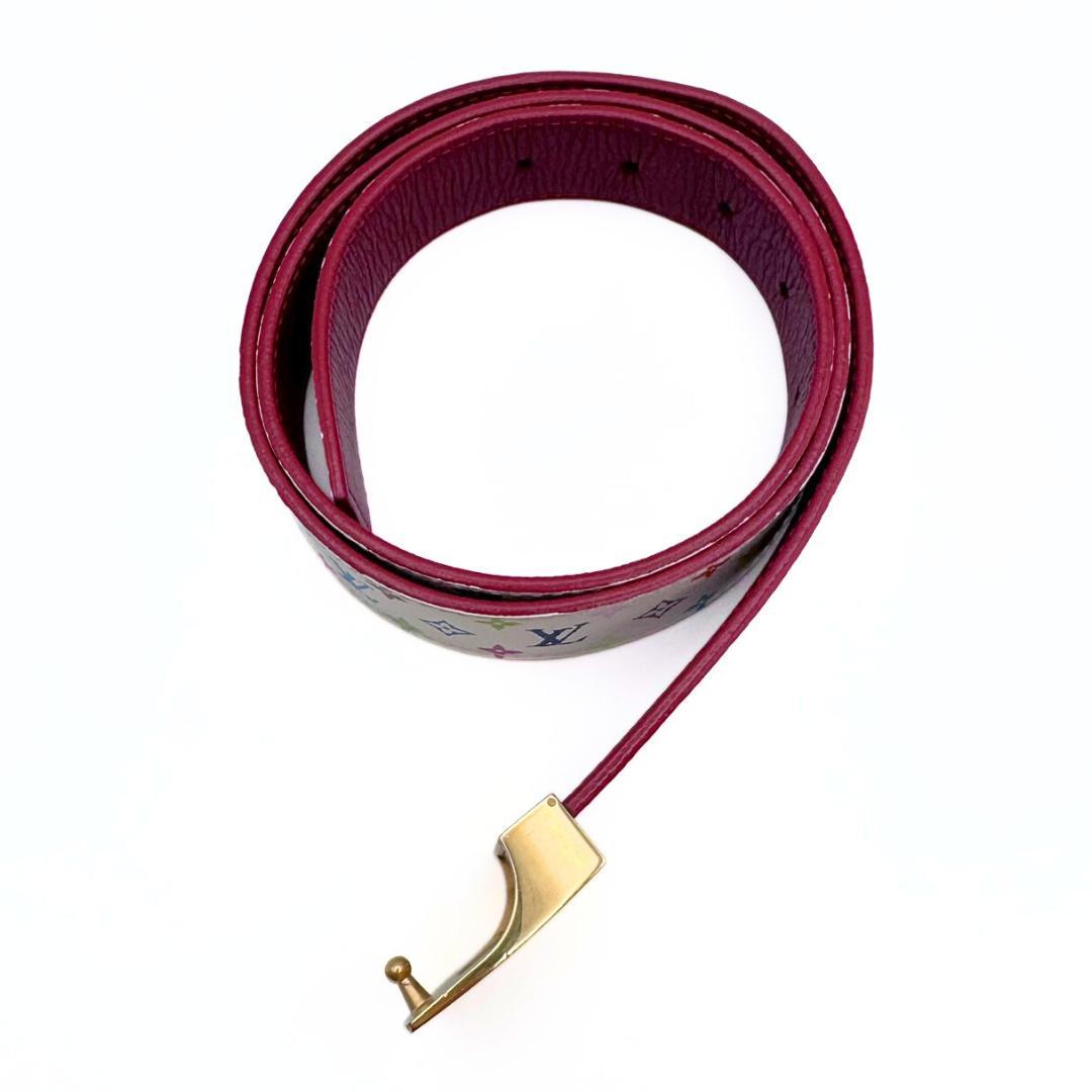 専用 ルイヴィトン マルチカラー サンチュール キャレ ブロン M6891