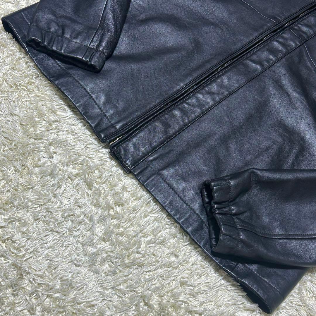 【超希少3L 牛革】ジースターロウ　レザージャケット　ライダース　刺繍　ロゴ金具