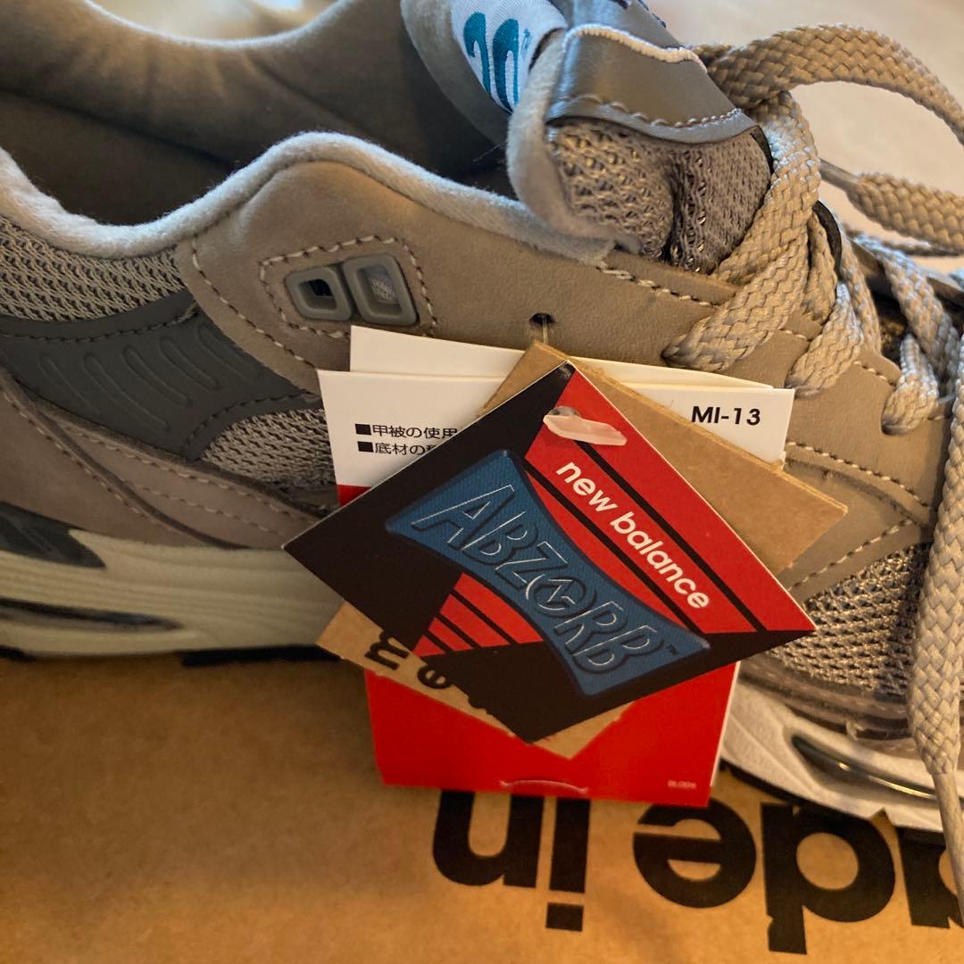 【新品未使用】New Balance 991 20周年限定　グレー スニーカー