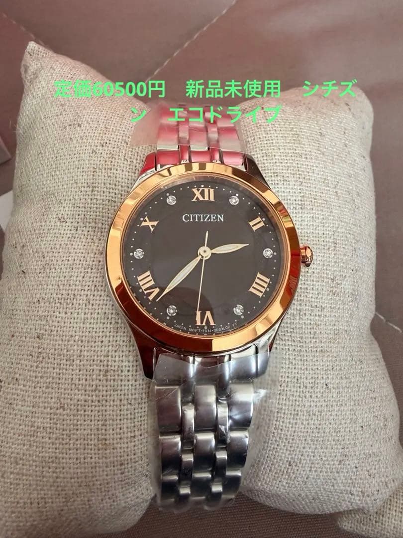 新品　 シチズン 腕時計　EM1016-62W レディースウォッチ　エコドライブ