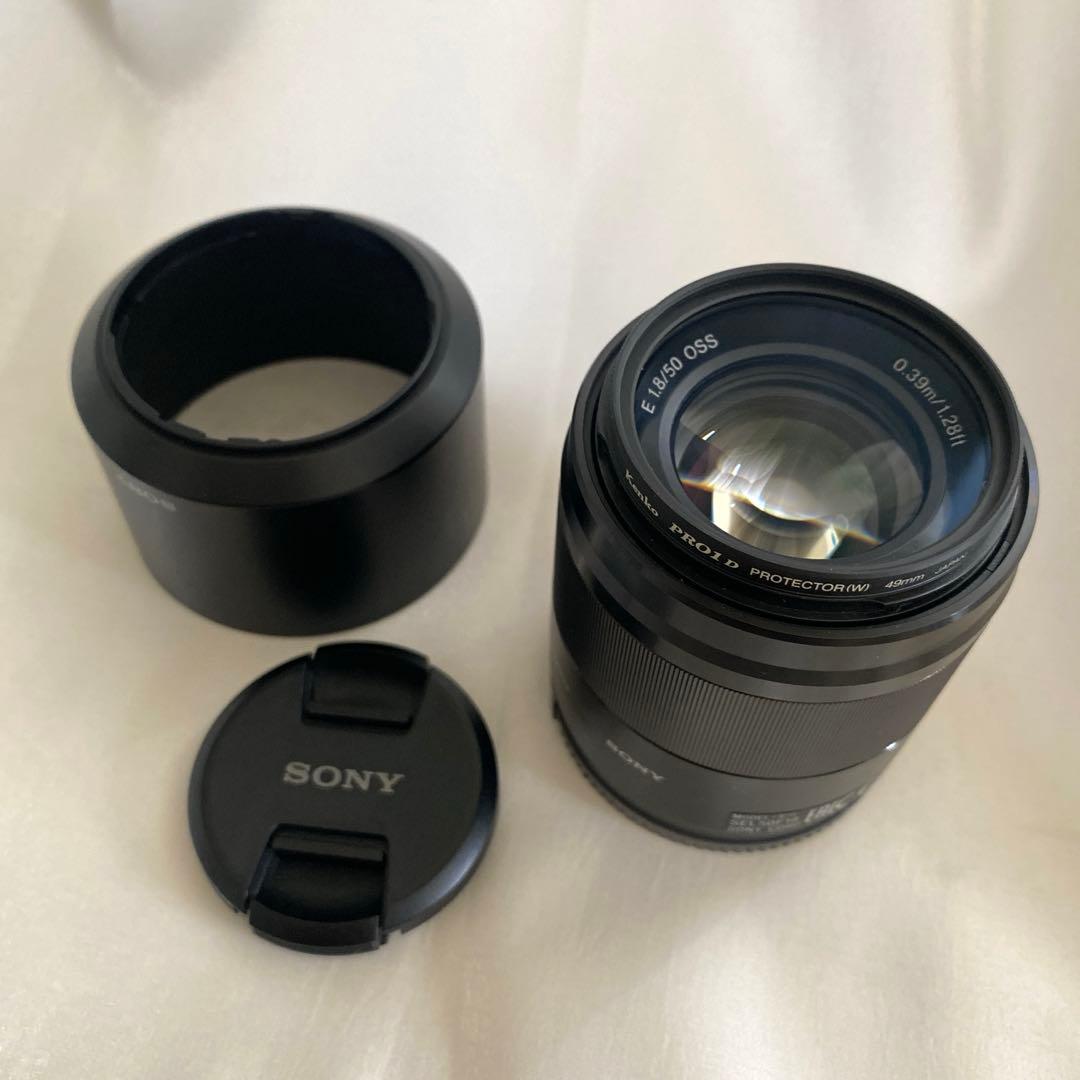 【美品】SEL50F18 ブラック フード付 SONY Eマウント 単焦点