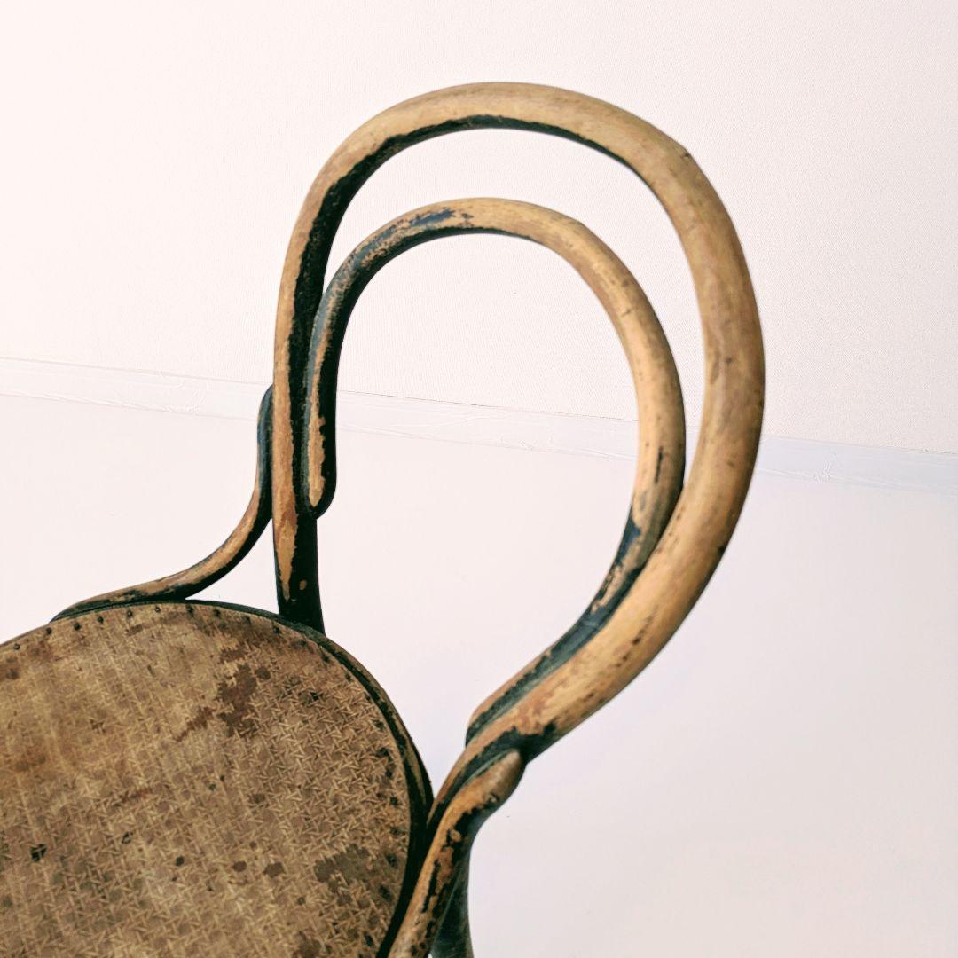 1920s フランス　アンティーク　ベントウッド　チェア　ブラック　椅子