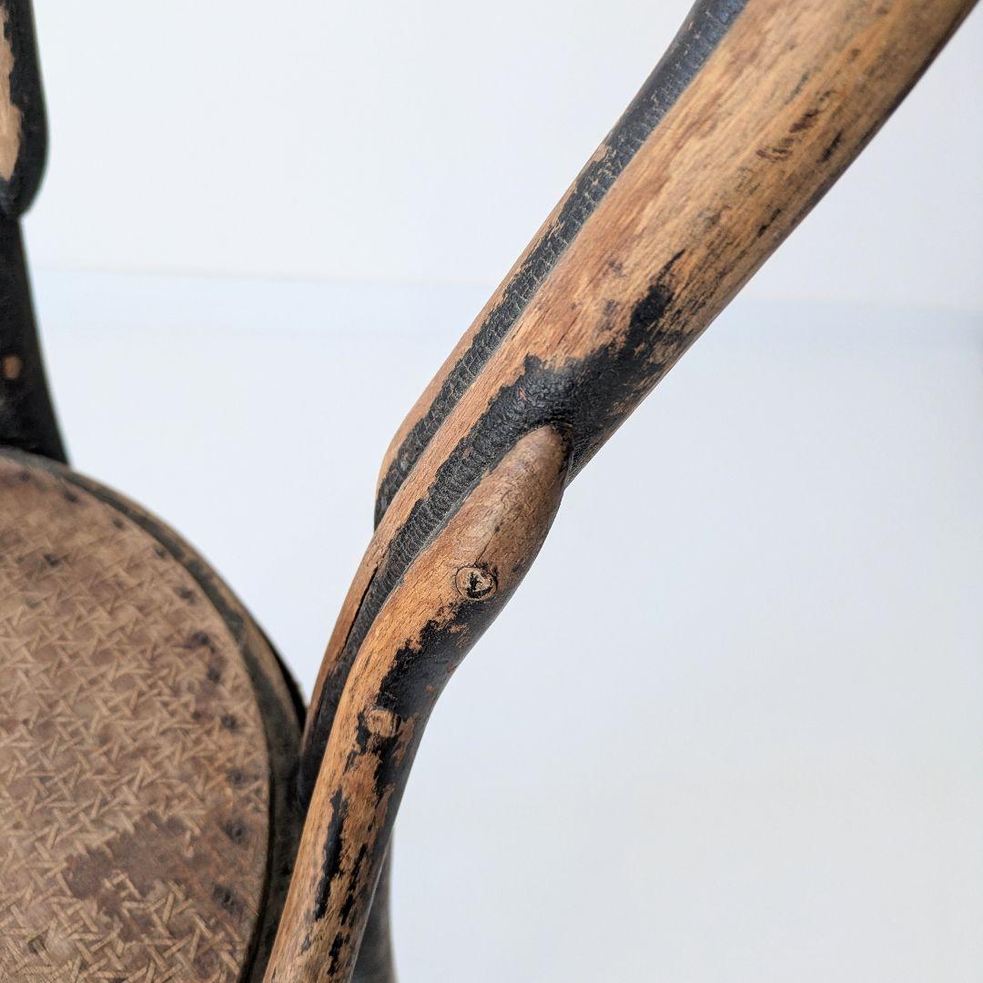 1920s フランス　アンティーク　ベントウッド　チェア　ブラック　椅子