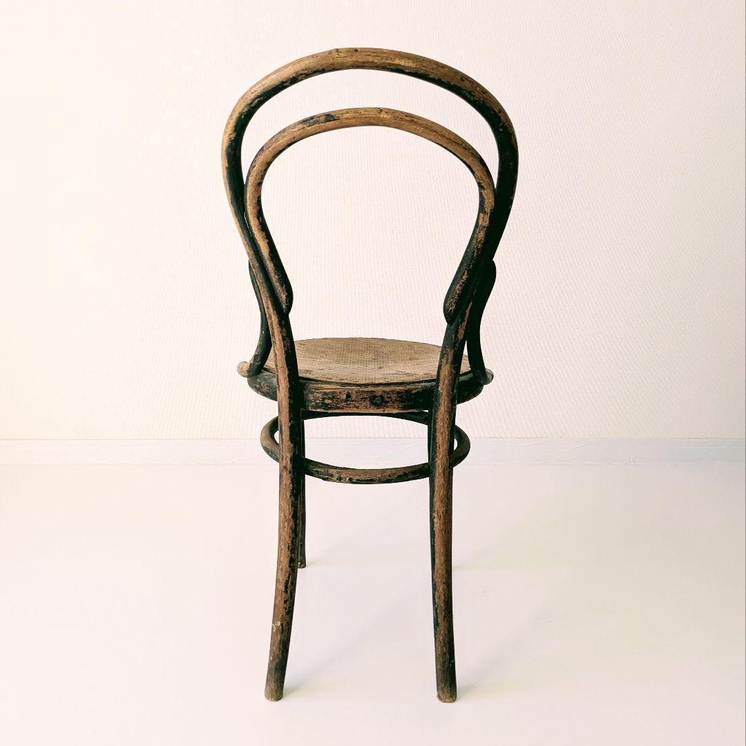 1920s フランス　アンティーク　ベントウッド　チェア　ブラック　椅子