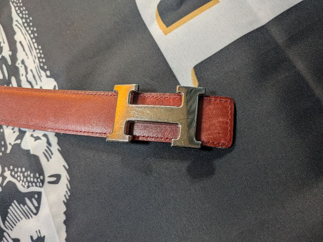 HERMES エルメス H バックル リバーシブル ベルト