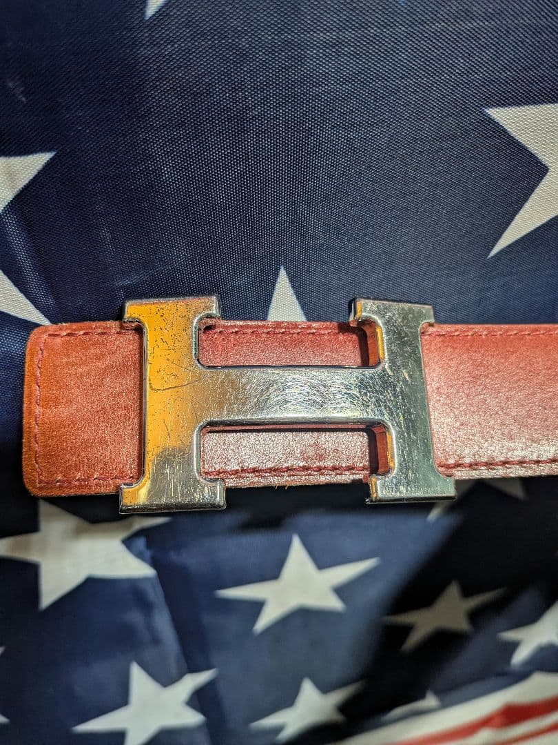 HERMES エルメス H バックル リバーシブル ベルト