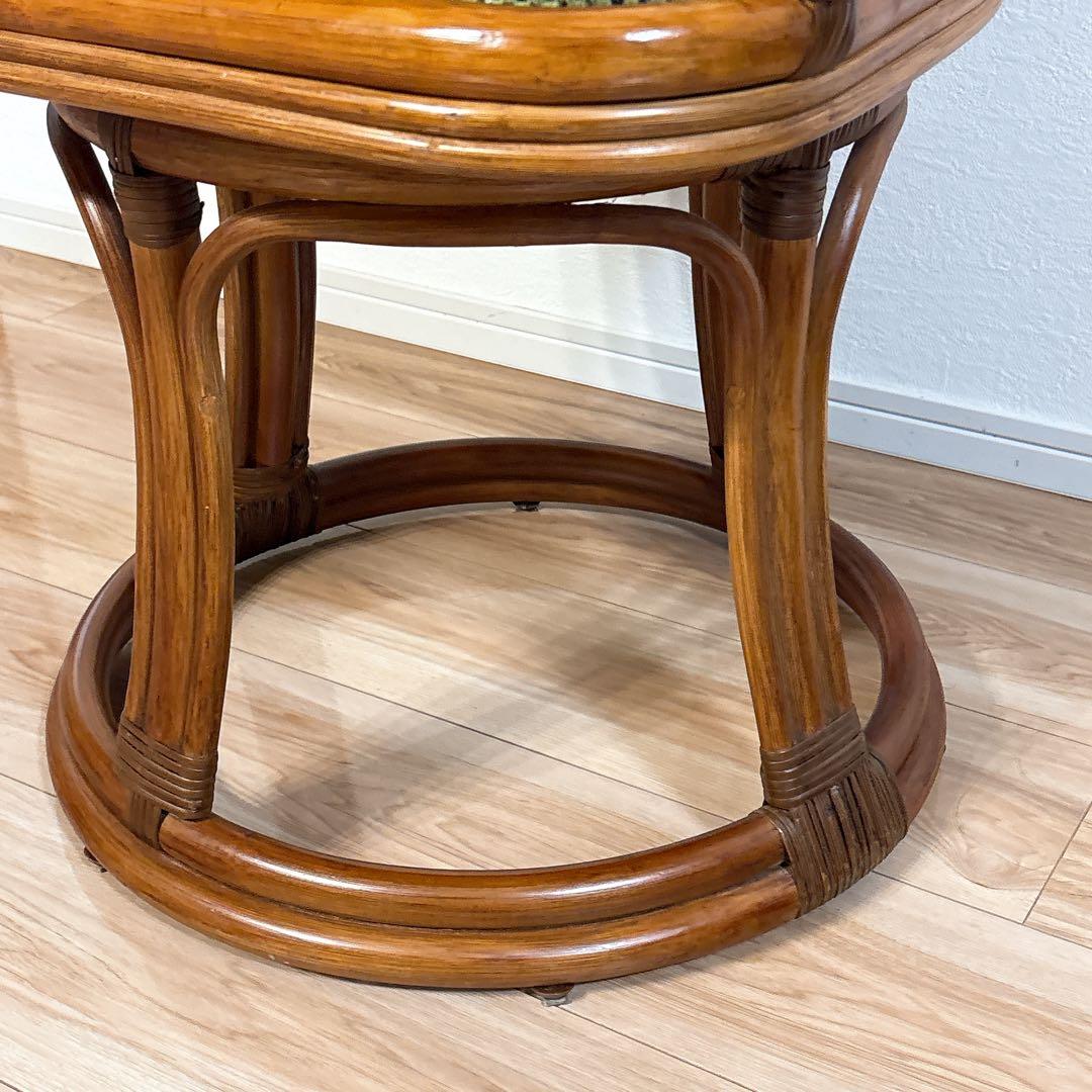 ✨美品✨ Kazama 籐 回転椅子 ラタン ハイチェア ニューアモールシーベル