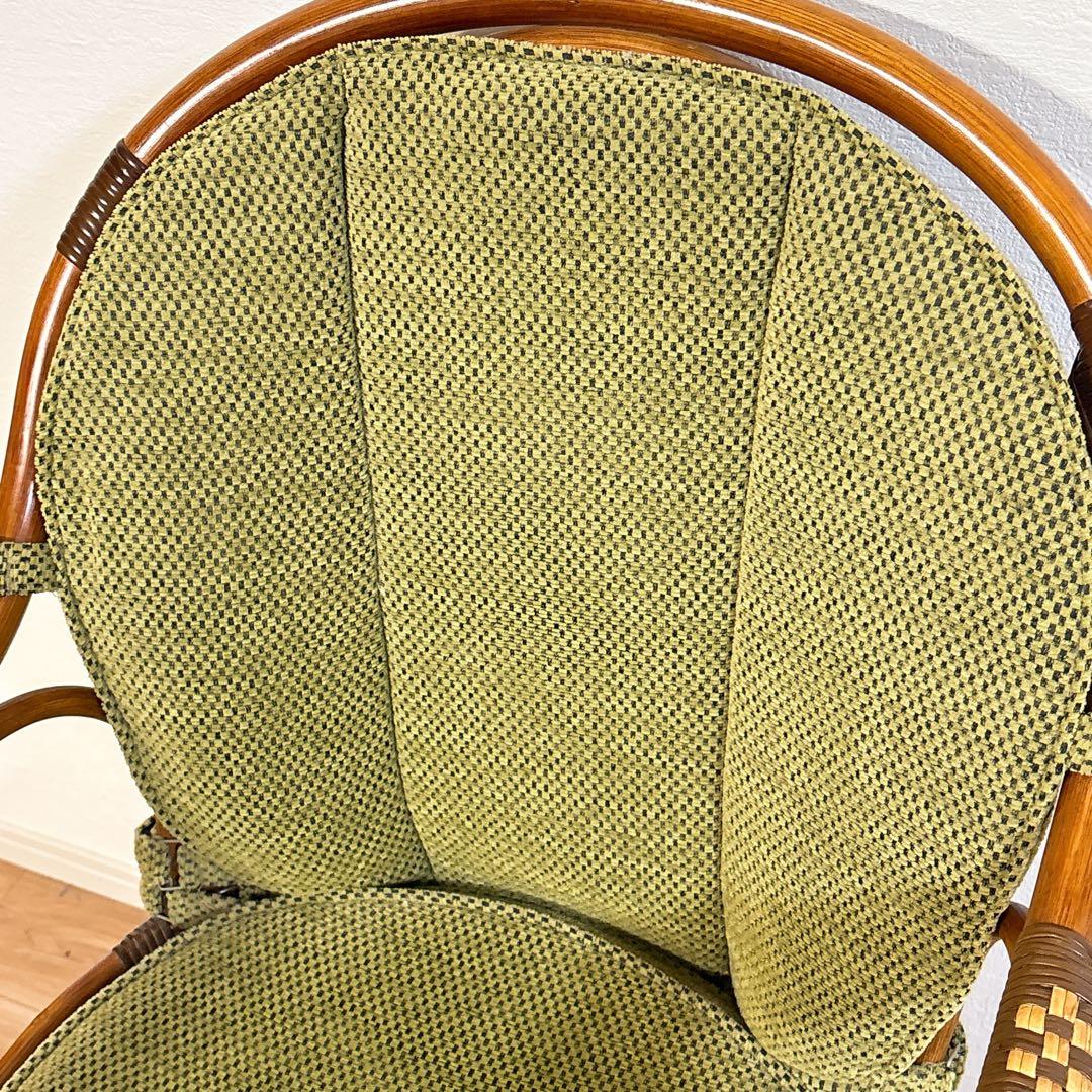 ✨美品✨ Kazama 籐 回転椅子 ラタン ハイチェア ニューアモールシーベル