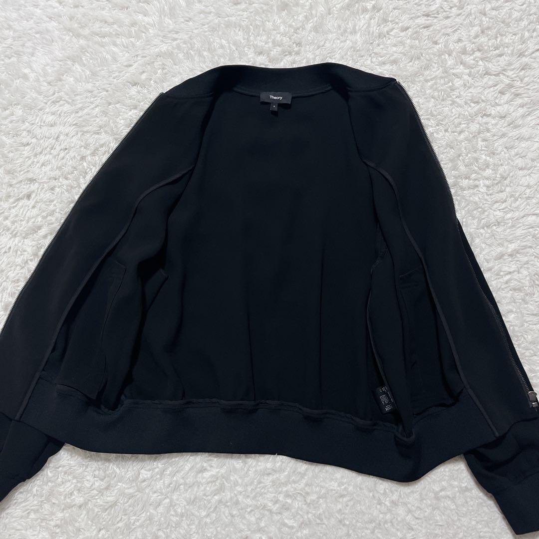 ほぼ未使用✨セオリー　ノーカラージャケット　ジップアップブルゾン　黒　S