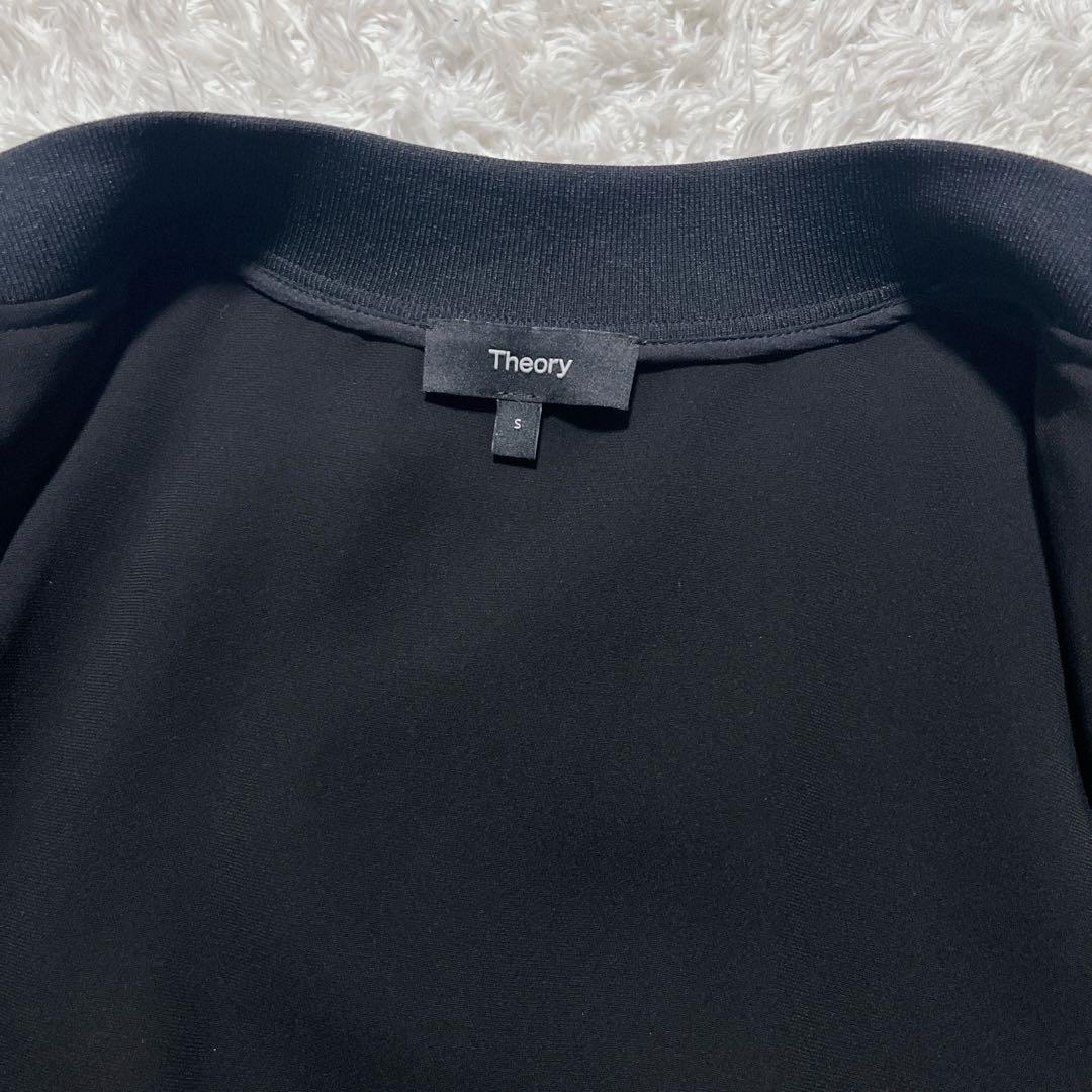 ほぼ未使用✨セオリー　ノーカラージャケット　ジップアップブルゾン　黒　S