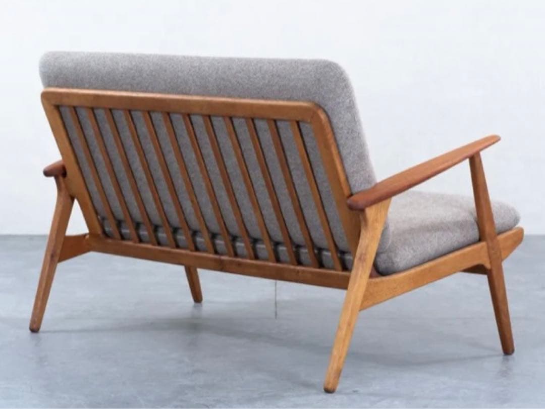 値下げ　北欧デンマーク製　ヴィンテージ　 2シートソファ チーク オーク