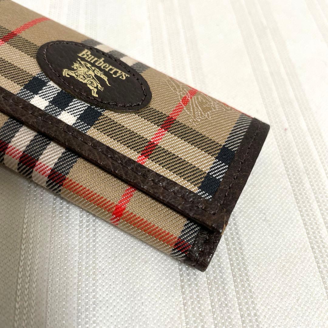 未使用品 バーバリー 3連キーケース シャドーホース ノバチェック ホースロゴ