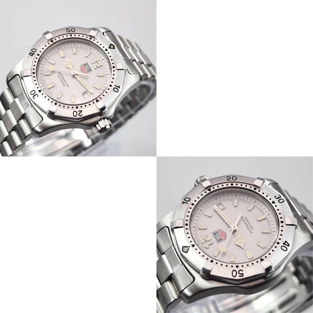 美品✨　タグホイヤー　時計　グレー文字盤　プロフェッショナル　シルバー　クォーツ