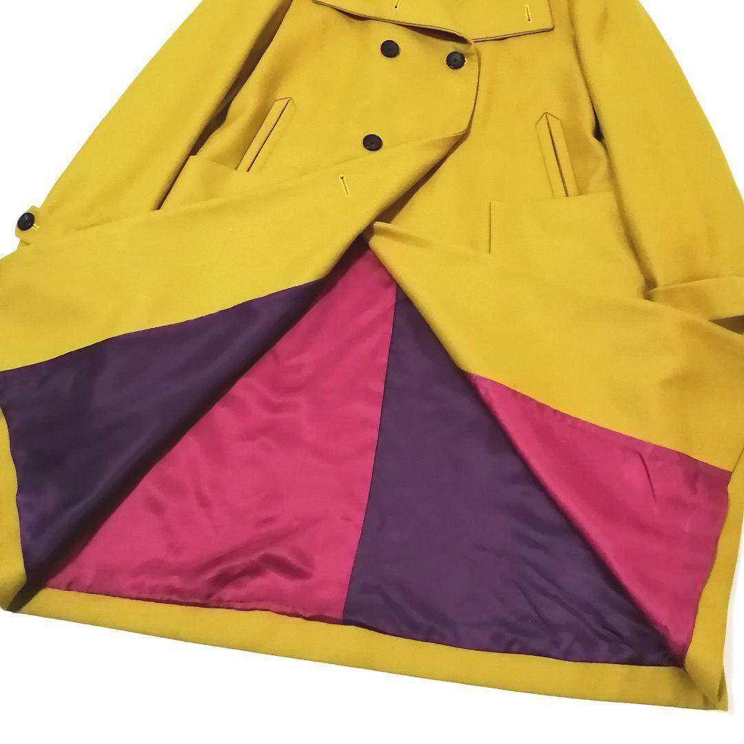 美品✨ポールスミス　ダッフルコート　フード　42　大きいサイズ　イエロー　ダブル