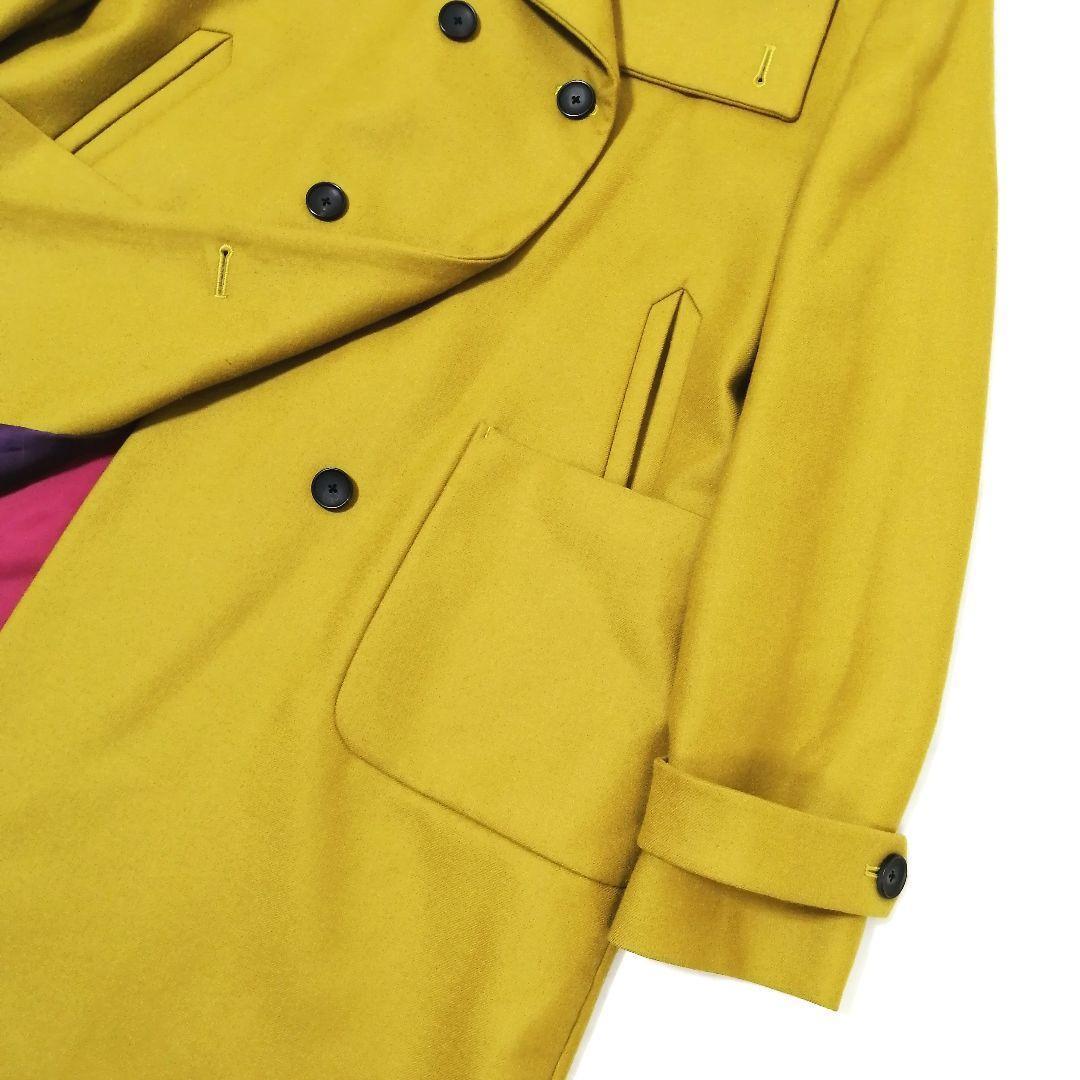 美品✨ポールスミス　ダッフルコート　フード　42　大きいサイズ　イエロー　ダブル
