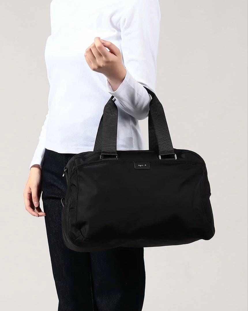 agnes.b2wayボストンバッグ ブラック