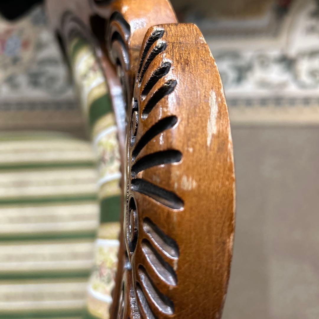 クラシックストライプ柄ダイニングチェア