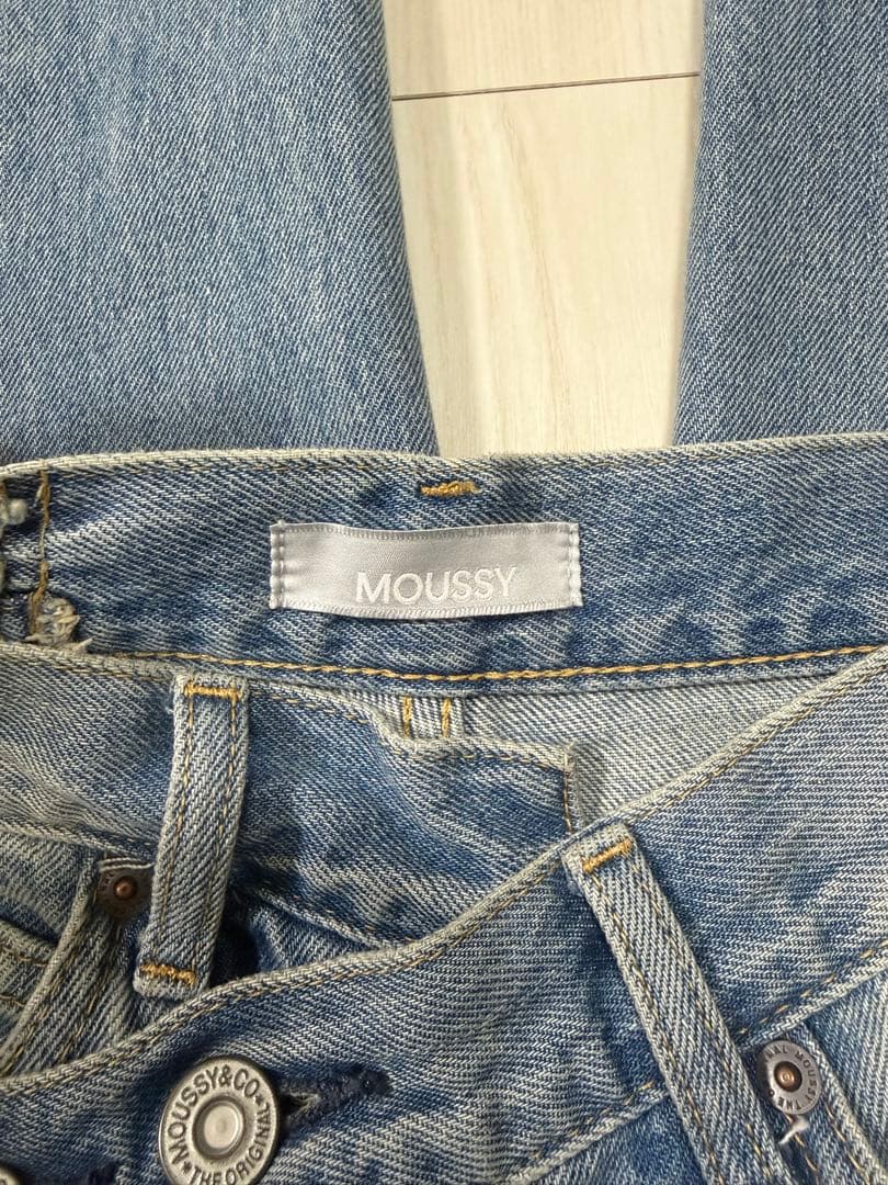 0サイズ　MOUSSY CROSS WAIST WIDE STRAIGHT 0