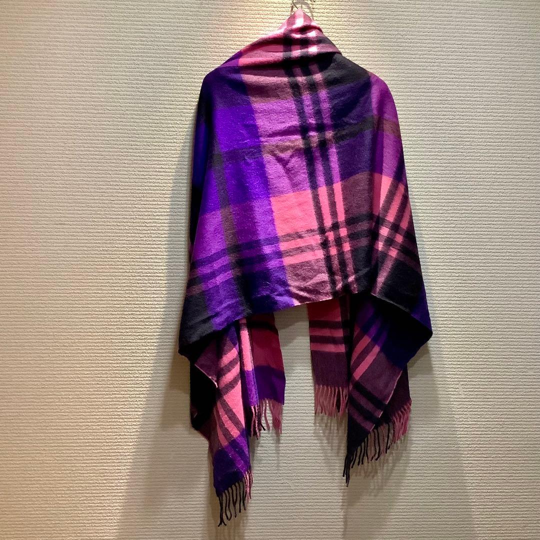 Joshua Ellis ジョシュアエリス カシミヤ100％ チェック柄 大判