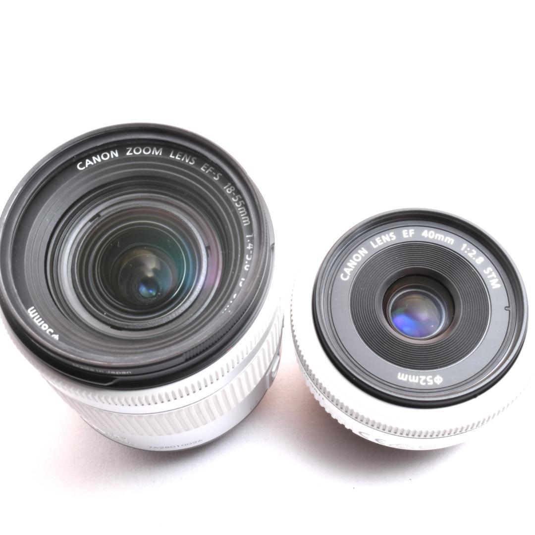 Canon Kiss X10 ホワイト✨標準＋単焦点レンズ✨付属品多数セット