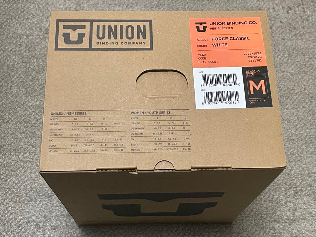 UNION FORCE CLASSIC Mサイズ ホワイト 23-24モデル