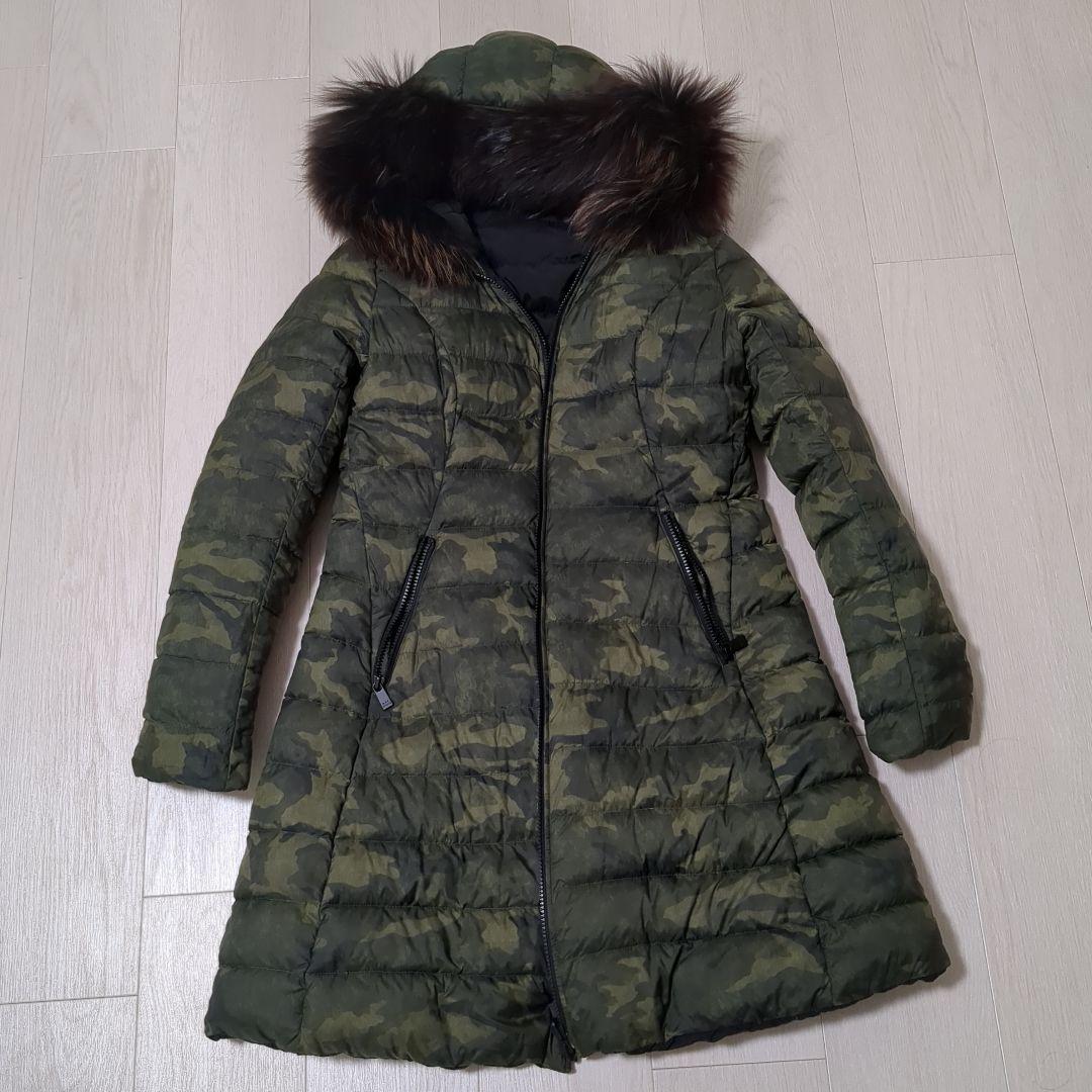 【美品】TATRAS　リバーシブル　ダウンロングコート　カモフラ柄　サイズ3