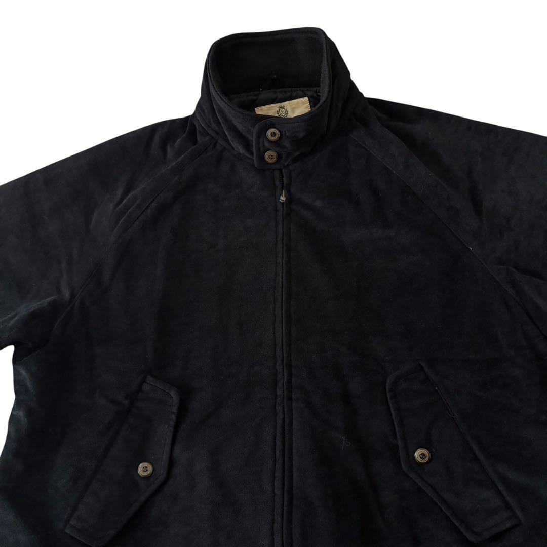 Japan vintage velor bomber jacket 黒 L