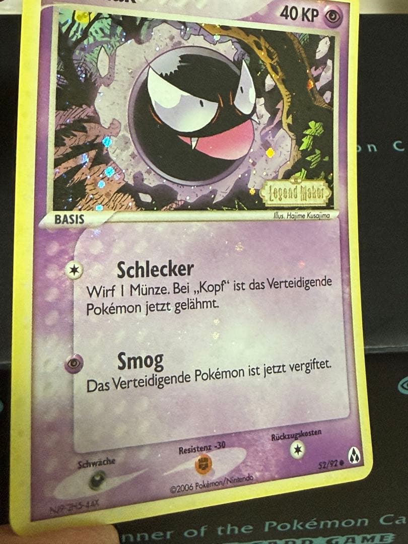 希少 ポケモンカードゲーム 海外版(ドイツ版) ゴース 全面ホロ