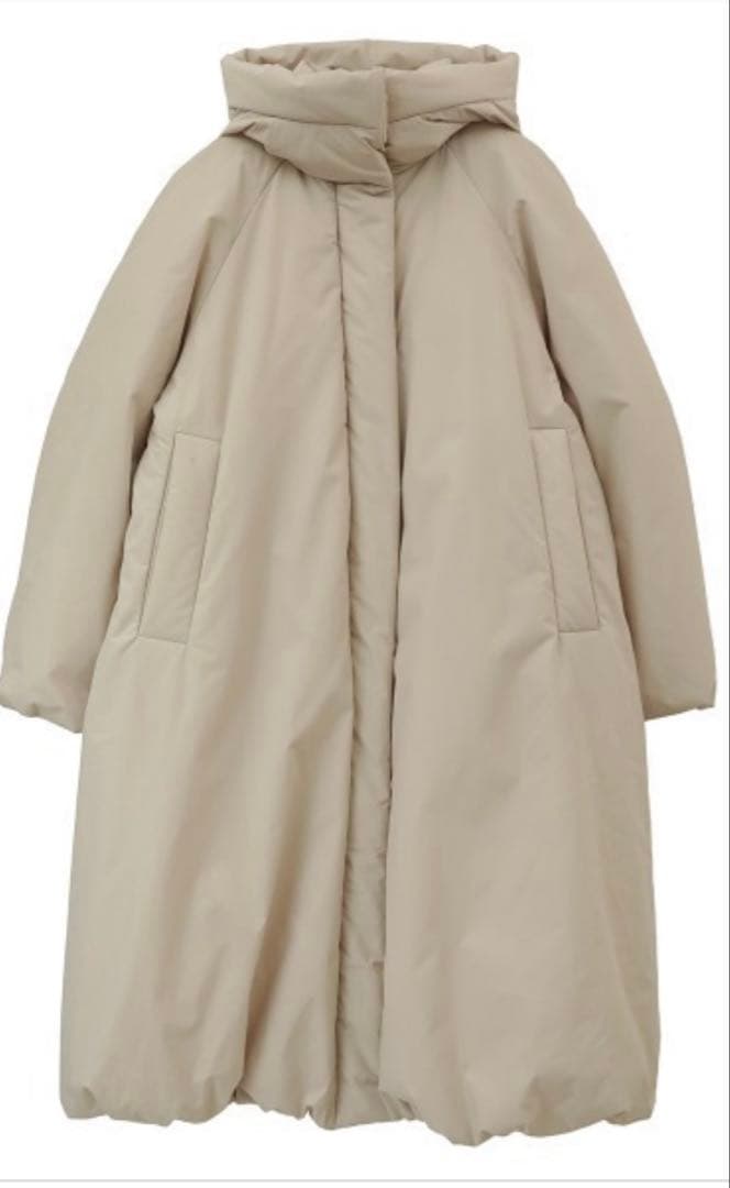 【未使用品】CLANE クラネ バルーンフーディロングコート