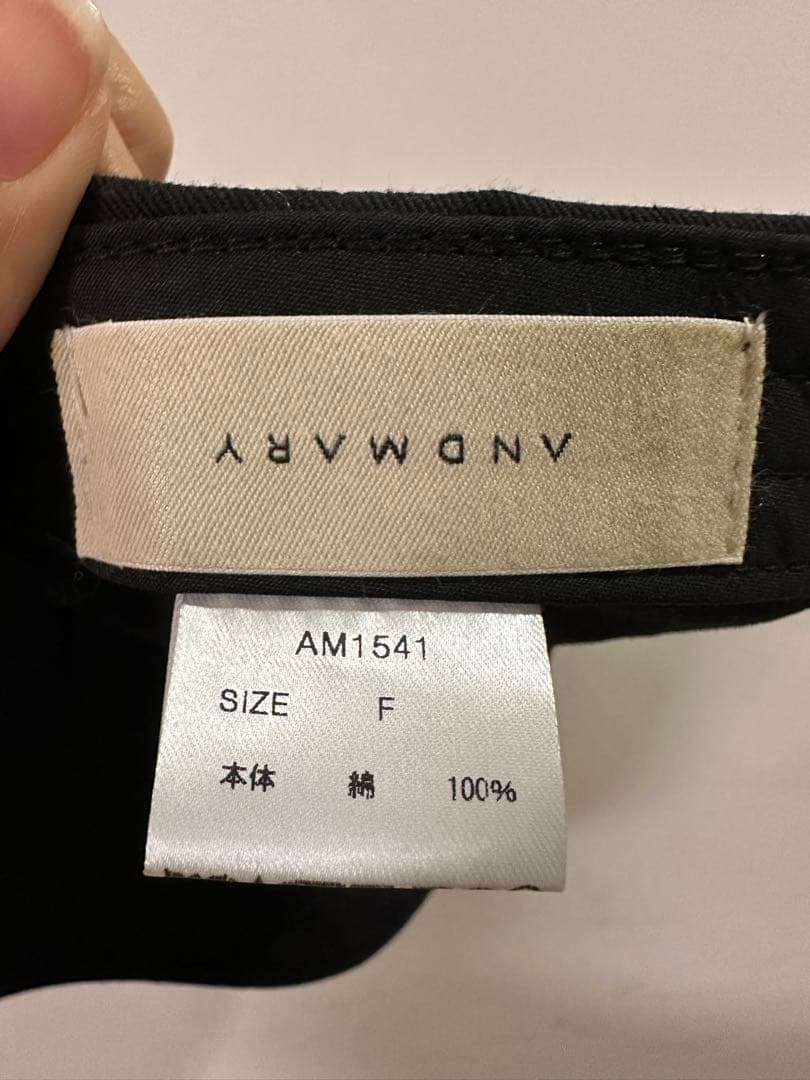 andmary キャップ ブラック