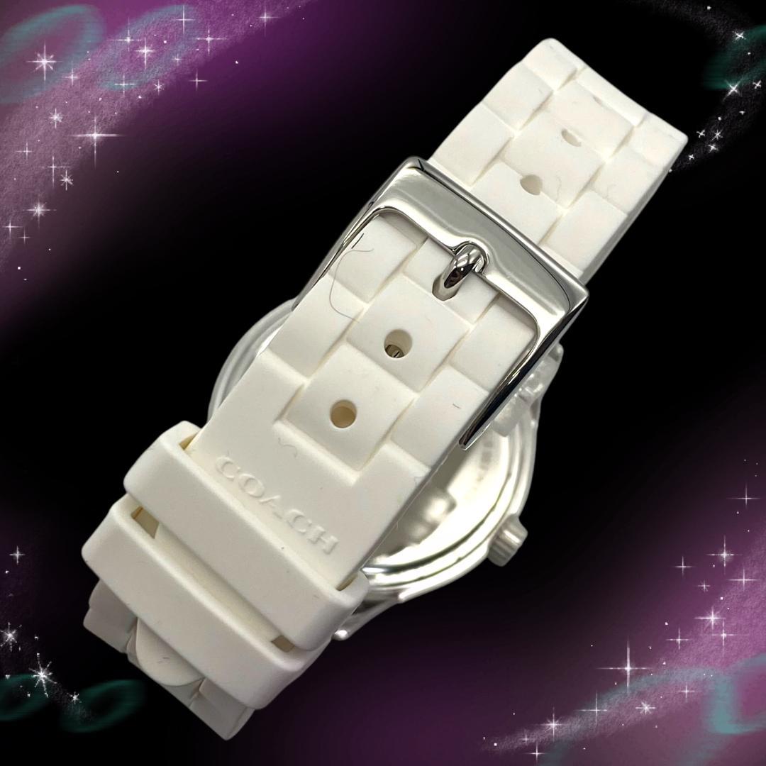 《美品　稼働品》　コーチ　レディースメンズ腕時計　シグネチャー　防水　クオーツ