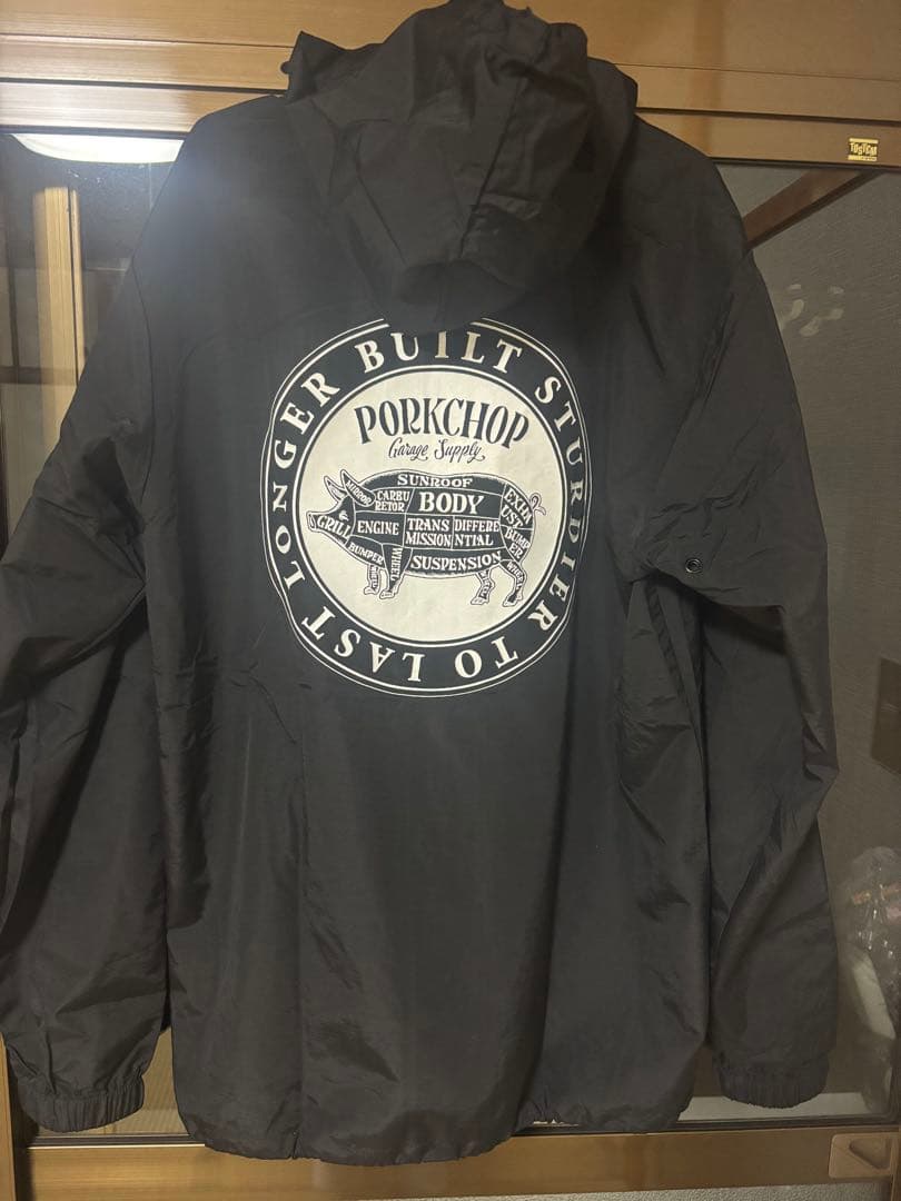 PORKCHOP フード付きナイロンジャケット 黒　最終値下げ