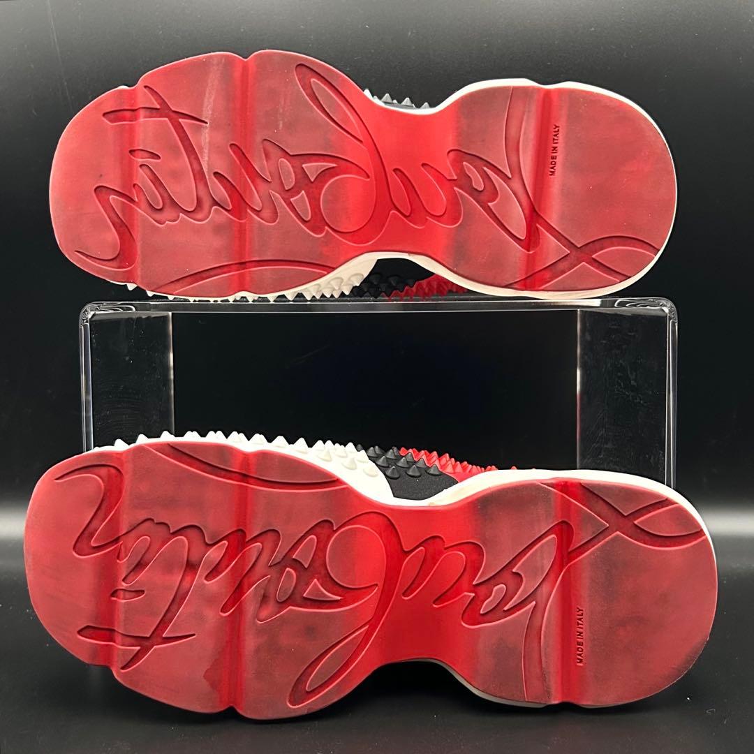 【美品】クリスチャンルブタン スパイクスニーカー スタッズ メンズ￼ 白 39