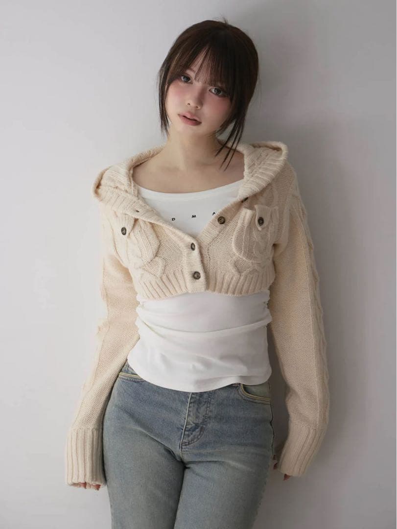 ☘️即日発送☘️ Mary logo cable knit set andmary