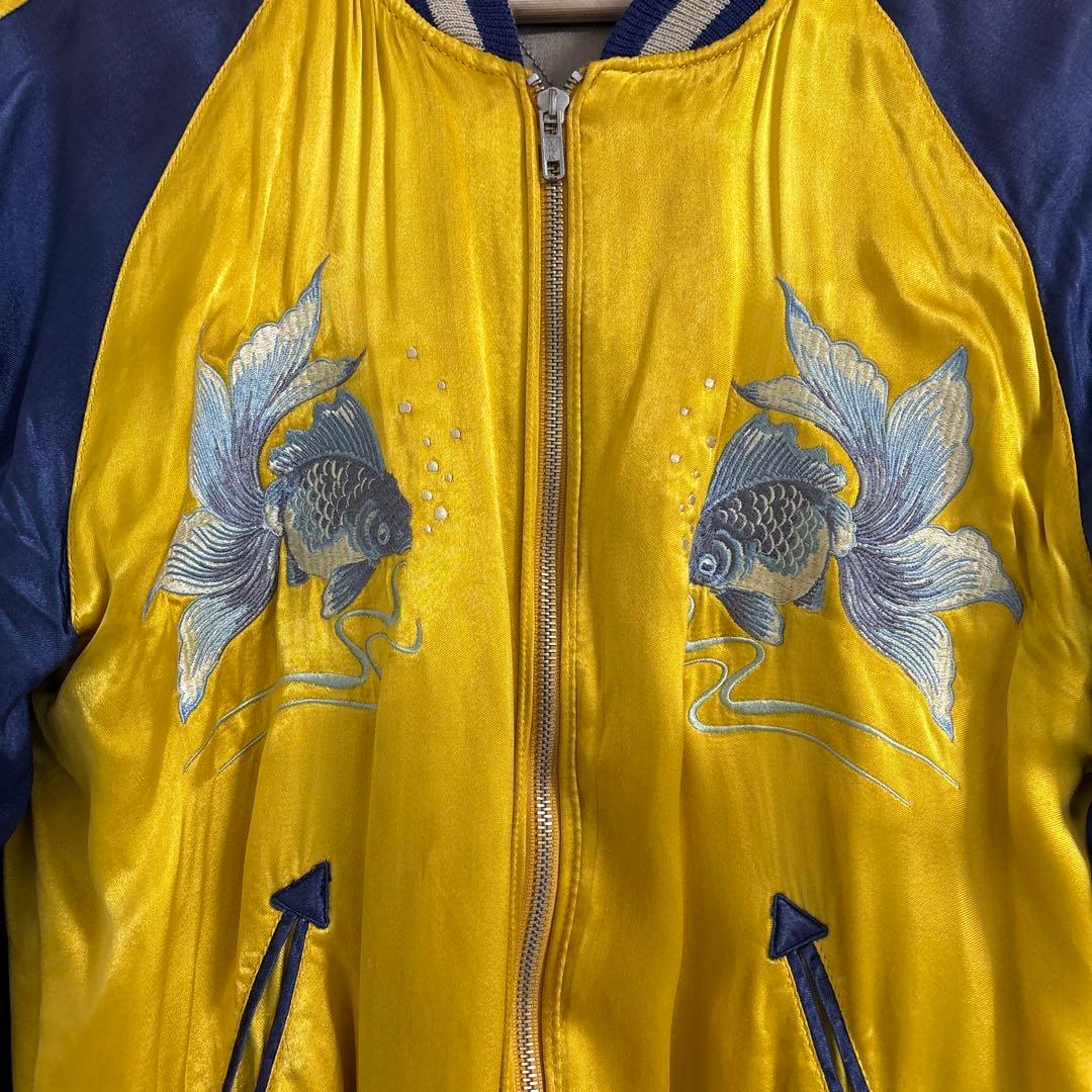 IOLANI イオラニ 金魚刺繍スカジャン リバーシブル M