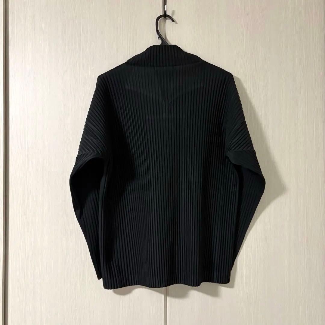 homme plisse basics ジップブルゾン ブラック