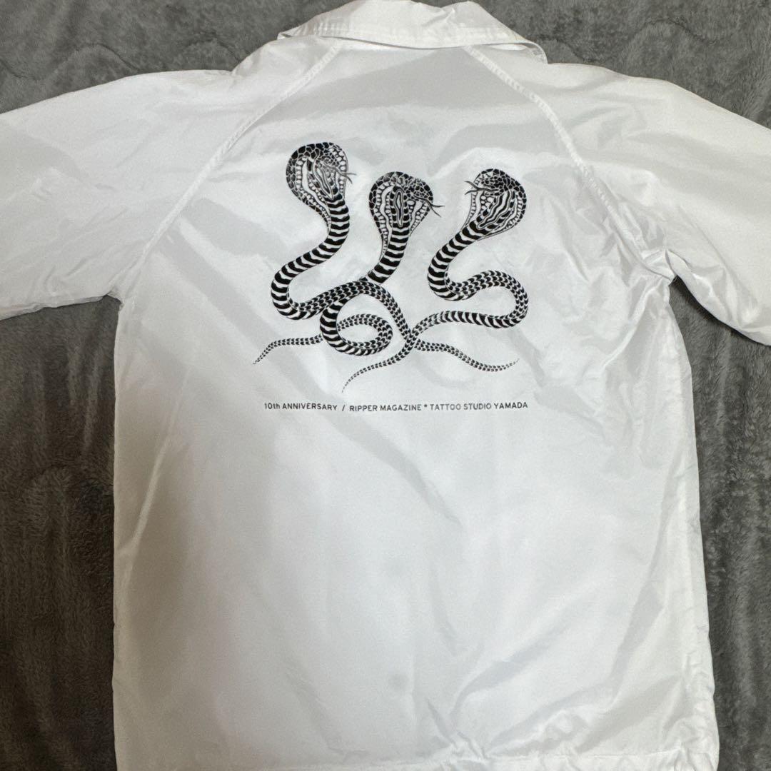 tatoo studio yamada COACH JACKET Sホワイト