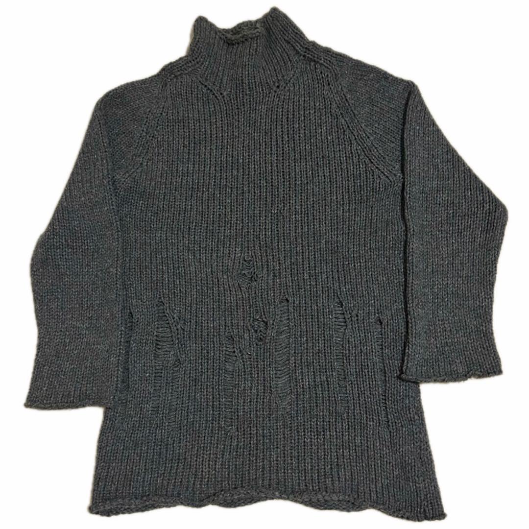 03AW GARCONS HOMME PLUS カーブ期 ダメージ加工ニット